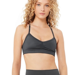 Alo Yoga Criss-cross back Sunny Strappy Bra in Black Glossy‎ Size XS